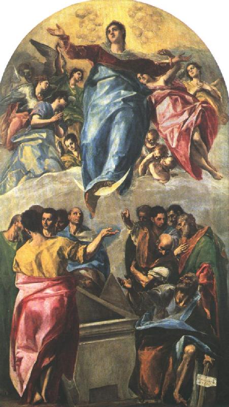 GRECO, El Assumption of the Virgin dfg Sweden oil painting art